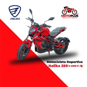 Motocicleta Deportiva Italika Vort-X 250 Roja con Negro