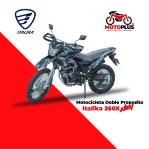 Motocicleta Doble Propósito Italika DM 250X Negro con Gris